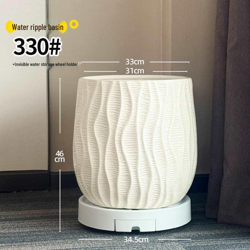 Large Caliber Resin Flower Pot for Monstera Deliciosa - Durable, Thickened Design with a Luxurious Touch