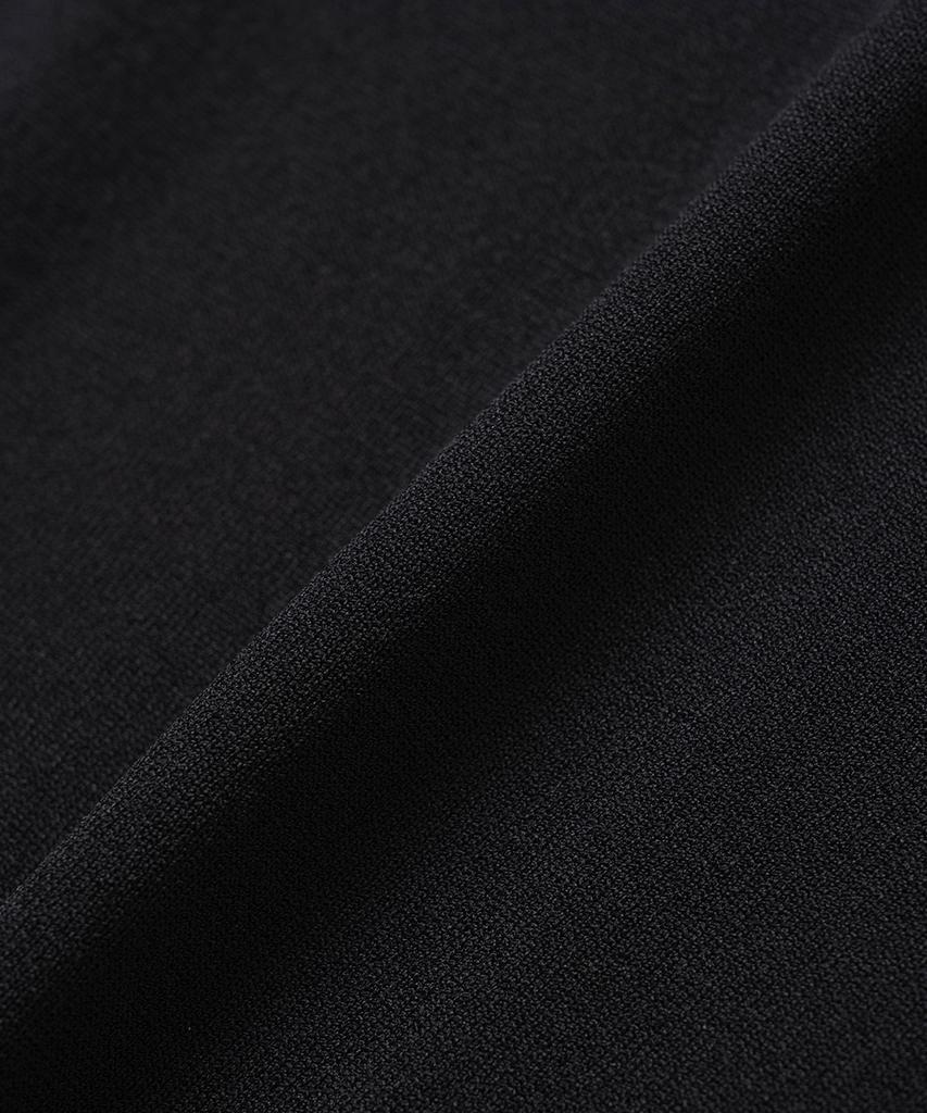 XOX Button Collar Summer Cool Crop Short Sleeve Knit [Black]