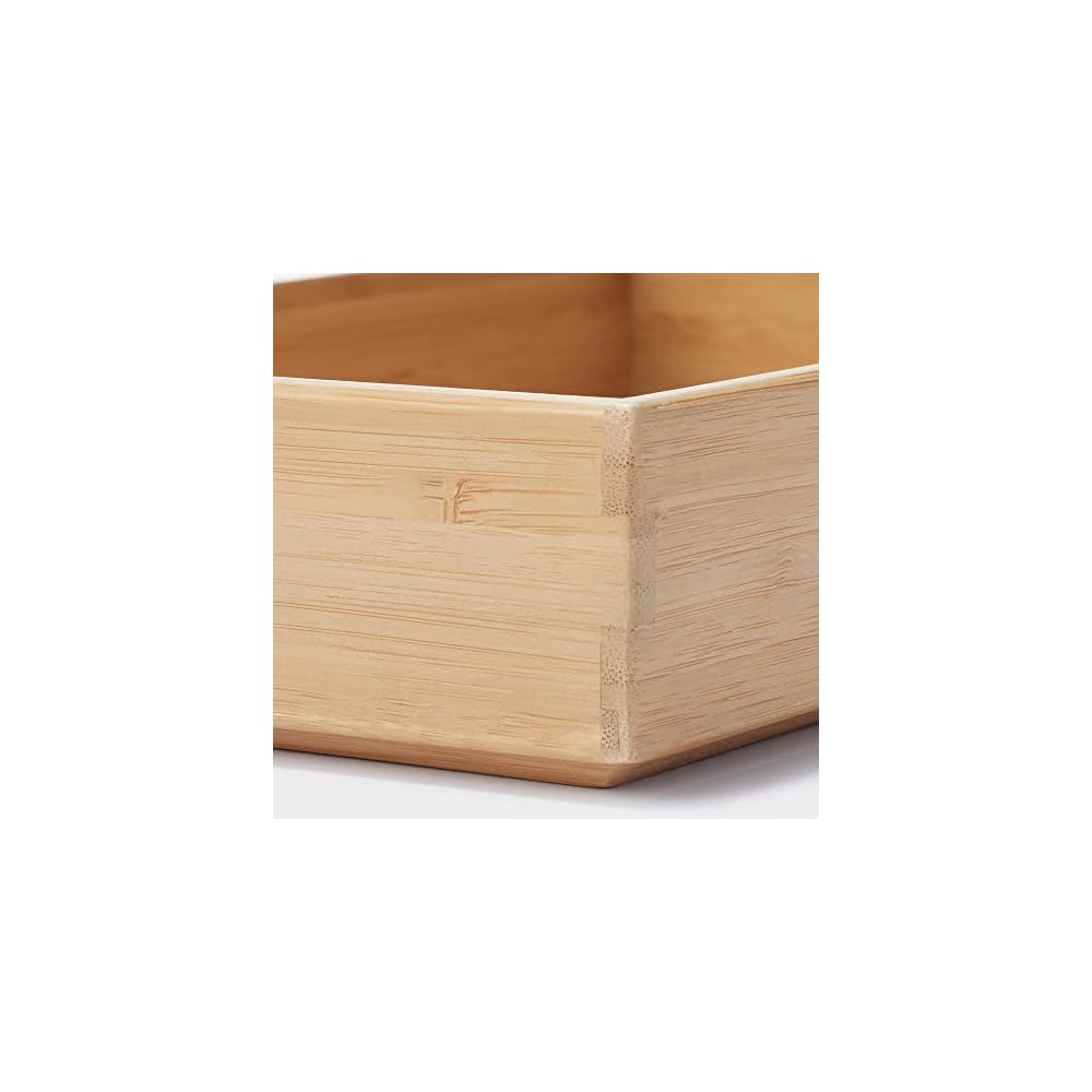 MUJI Stackable Bamboo Storage Box, Medium, 17cm (W) x 26cm (D) x 55cm (H), Item No. 12057888,