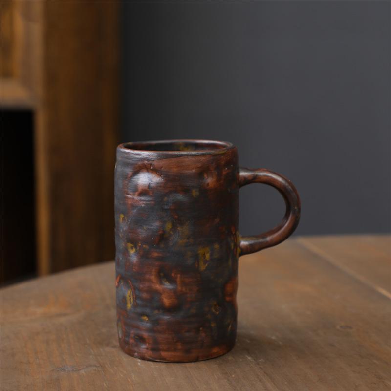 Cană Ceramică cu Glazură Schimbată în Cuptor Aprovizionare Personalitate Ceramică de Uz Casnic Ceramică Japoneză de Înaltă Calitate Ceramică Brută Cană de Apă Cană de Cafea Retro