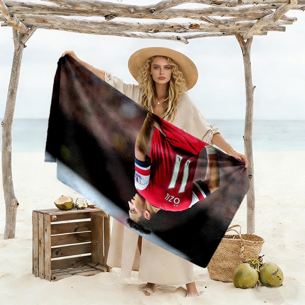 Michael Ballack Soccer Action Beach Towel High Absorbency & Quick-Dry Comfortable Lightweight