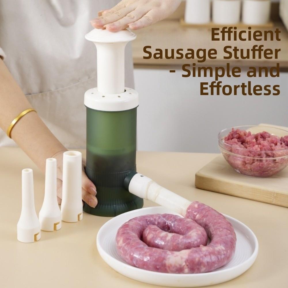 Food-Grade Material Sausage Machine Manual Operation with 4 Stuffing Tubes Sausage Filling Tool Vertical Design Stuffer Filler