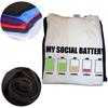 My Social Battery Low Energy Anti Social Introvert T Shirts Summer Graphic Cotton Streetwear Short Sleeve Birthday Gifts Tshirt