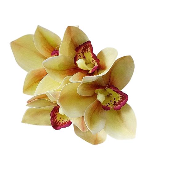 

Искусственный цветок Тонкая работа Погодоустойчивый 4 ветки Реалистичное прикосновение Ультрареалистичная имитация светло-желтого