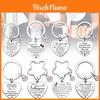 Delightful Stainless Steel Heart Keychain With Pink Blue Gem For Birthday Gift