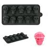 2Pcs Ice Cube Mold 10 Grids Skull Shape Spooky Snacks Halloween Events Molds Food Grade Silicone Easy Demold Baking Mold