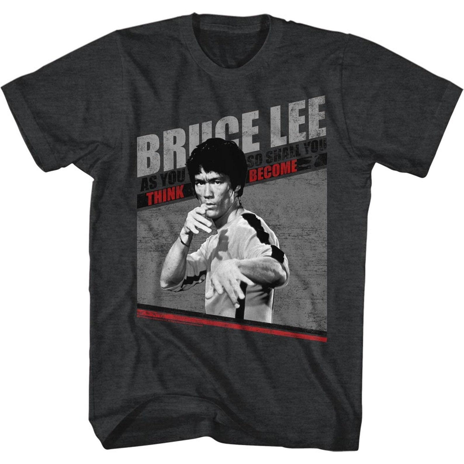 Bruce Lee Bruce Lee Symbol Black Heather Adult T-Shirt 2XL