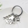 Science Keychain Microscope Chemistry Molecules Key Rings Key Jewelry Metal Texture Suitable for Gifts and Everyday Use