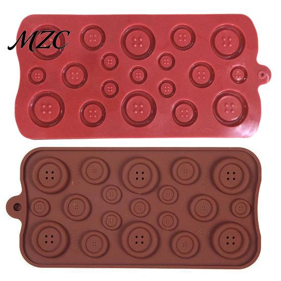 Chocolate Candy Making Tool Button Silicone Mold, Food Grade Non Stick Casting Easy Release Mold Tray, Flexible for DIY Baking And Crafting