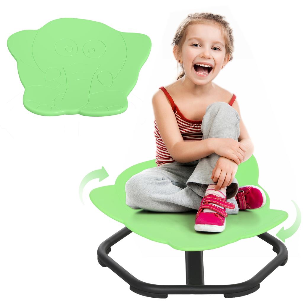 Elephant-Shaped Spinning Chair for Autism, 3-6 Years, Green