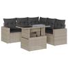 VidaXL Salon de jardin 6 pcs avec coussins gris clair résine tressée 3267272