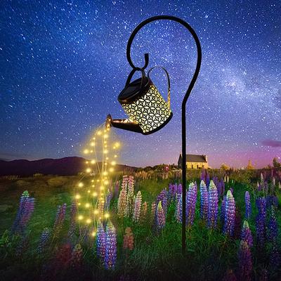 Luz de Regador Solar Pendurada Lâmpada Cachoeira Impermeável Decoração de Jardim Externo Pátio Varanda Gramado Quintal Paisagem Lâmpada Solar de LED