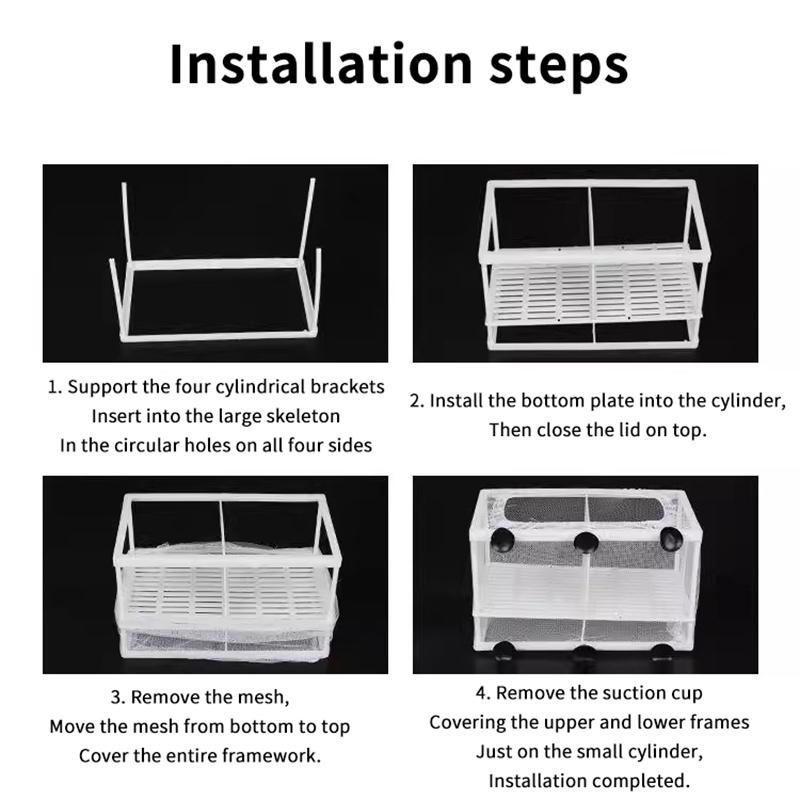 1/2 Stück S/L Aquarium Fischzucht Züchterbox Babyfisch Brutkasten Isolationsnetz Aquarium Inkubatorbox Hängendes Aquarium