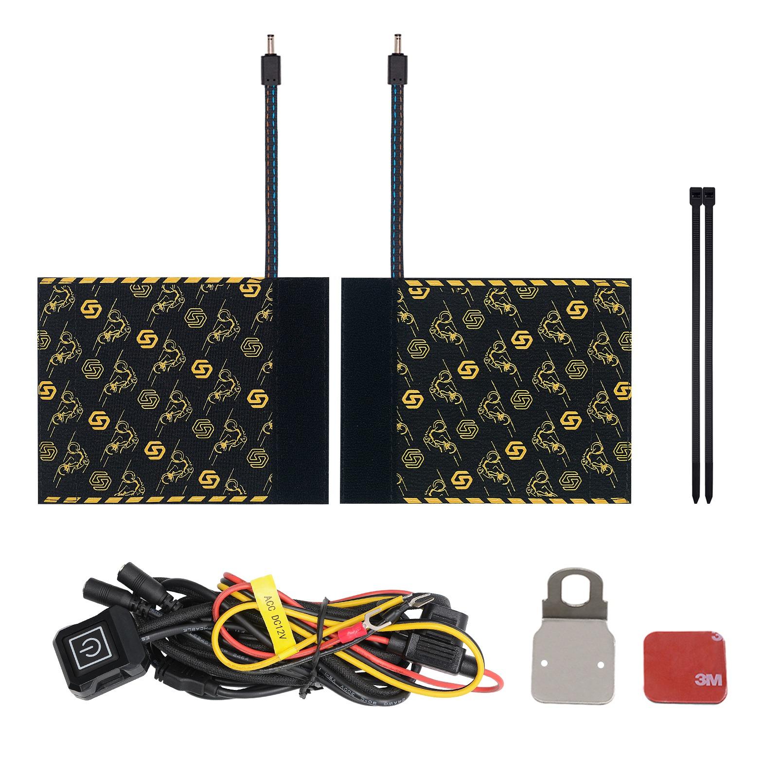 

Мотоциклетные ручки с подогревом для снегохода, квадроцикла, мотоцикла, USB, DC5V, руль, подогрев, регулировка 6 передач, подогрев 13*10cm чёрный/жёлтый