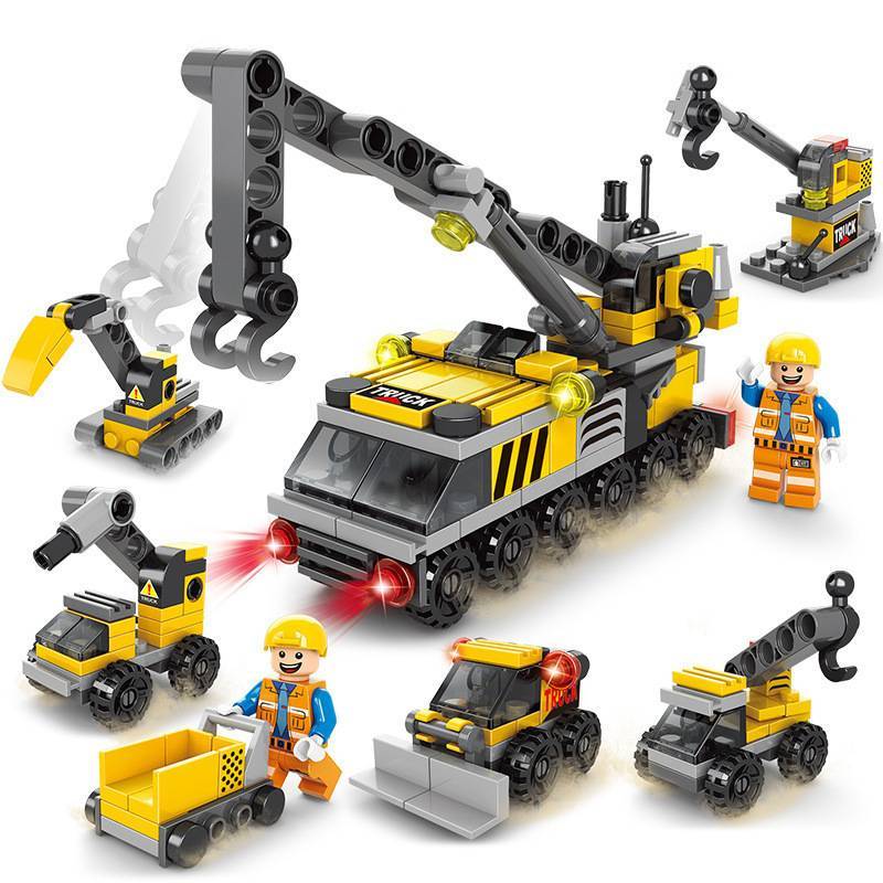 Vehicle Urban Engineering Building Block Puzzle Toy For Childrens Birthday Gifts