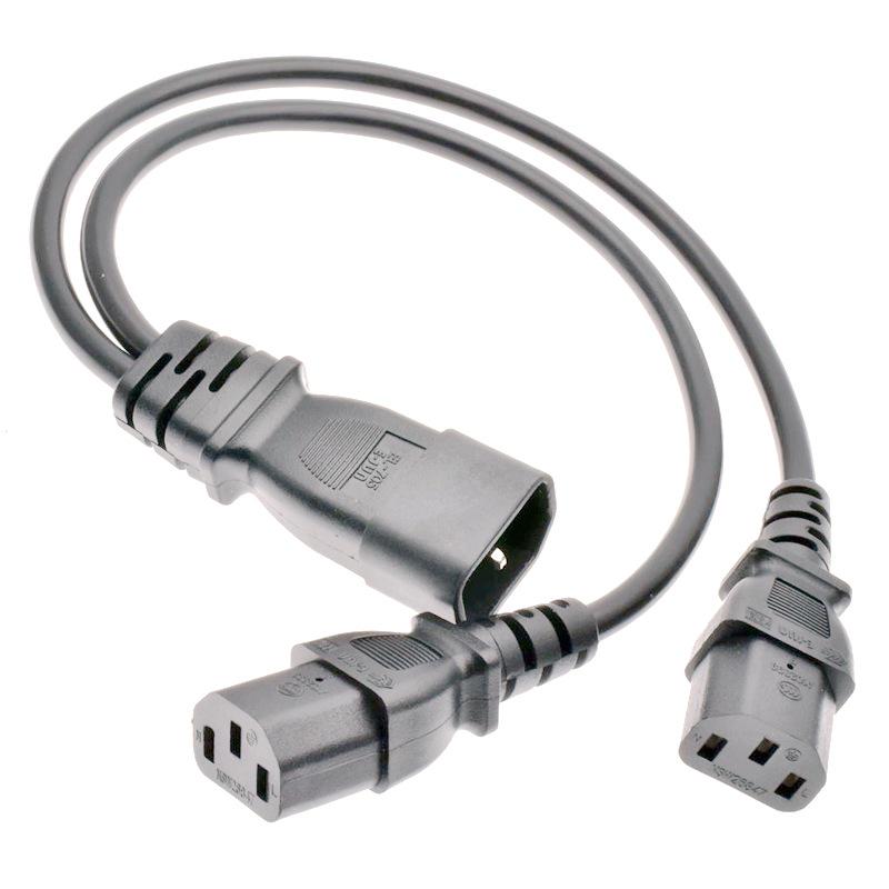 Разветвитель питания C14 на двойной C7/C8 для подключений типа восьмерка . Y Power Splitter Cable