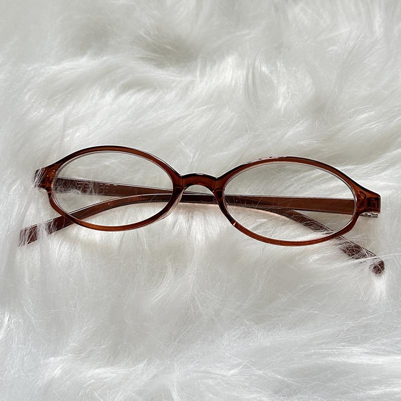 Retro Oval Glasses Women Anti Blue Light Plain Lenses Eyewear Prescription Nearsighted Glasses Optical Lenses