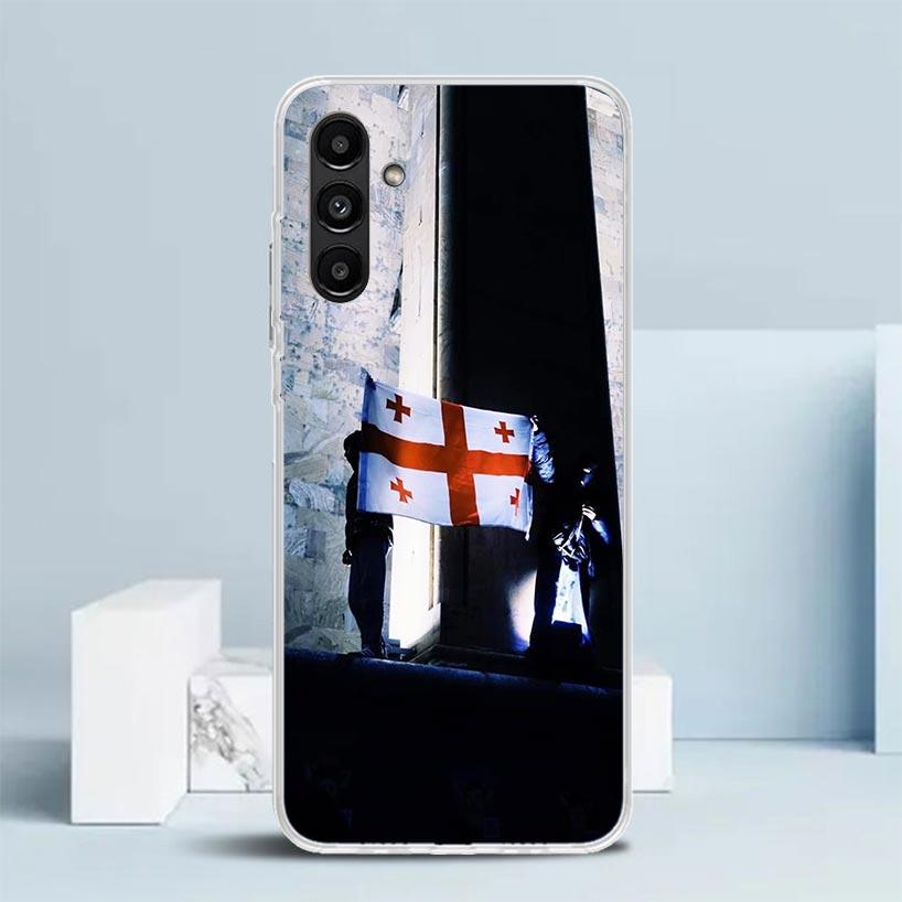 Georgia Flag Phone Case For Samsung Galaxy A17 A37 A57 A16 A15 A14 A13 A56 A55 A54 A53 A36 A35 A34 A33 A26 A25 A24 A23 Galaxy A5