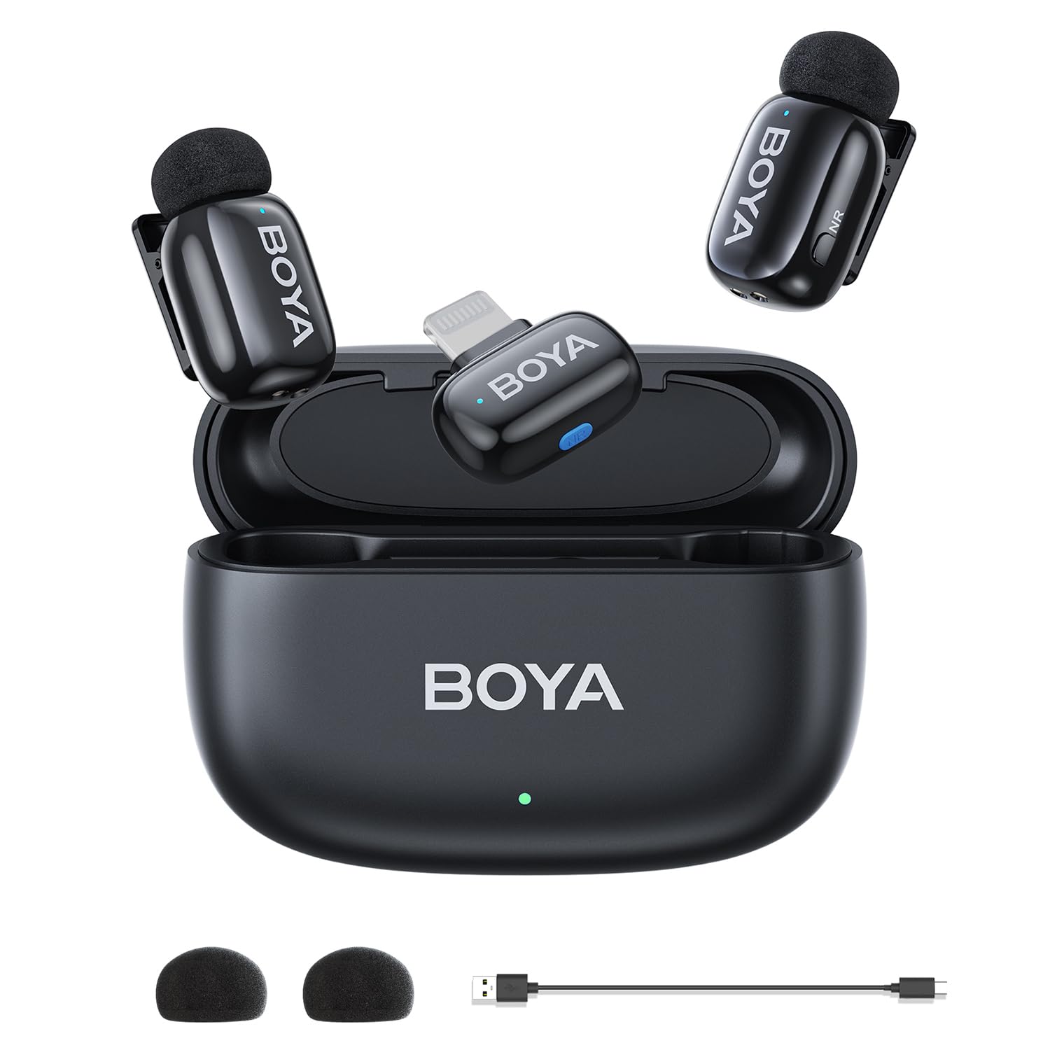 

BOYA mini wireless microphone [Ultra mini 360° sound collection pin microphone] Lightning wireless microphone Compatible with iPhone 14 series