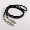 Punk Bolo Tie Cowboy Feathers Feathers Necktie Necklace Semi-finished Accessory
