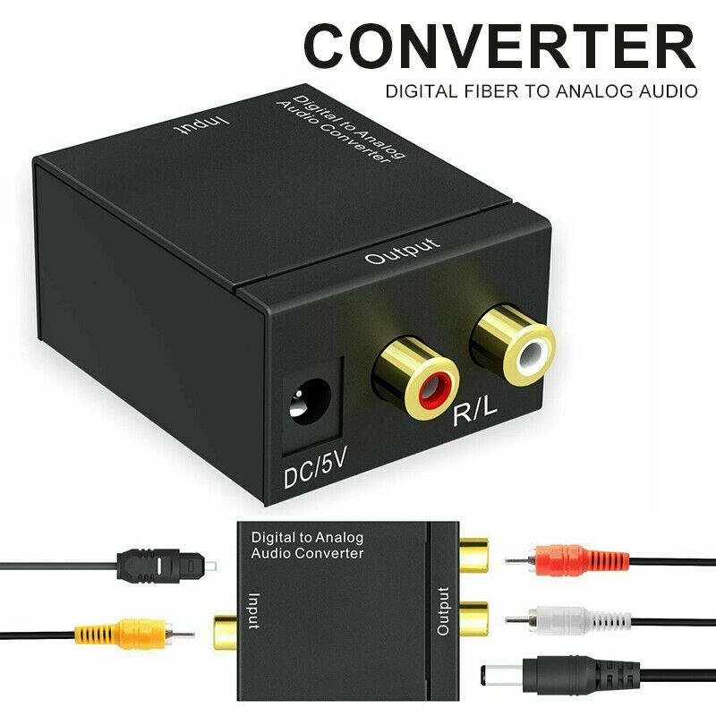 Optical Coaxial Toslink Digital To Analog Audio Converter Adapter Rca L/R 3.5Mm