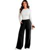 Women's Wide Leg Sweatpants Elastic High Waisted Long Pants Casual Loose Yoga Pants with Pockets