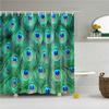 Beautiful Peacock Feathers Shower Curtain Print Modern Nordic  Flowers Polyster Fabric Home Decor Bathroom Curtain With Hooks
