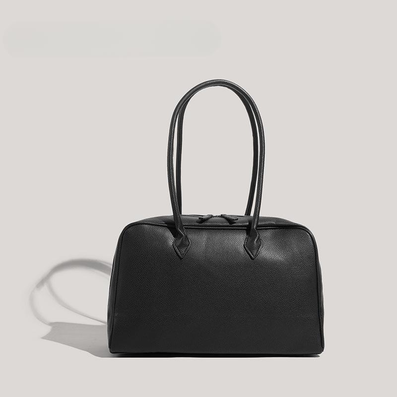 Tasche Neutral Minimalistisch Pendler Tragetasche Ein-Schulter Handtasche Textur Bowlingtasche Frauen