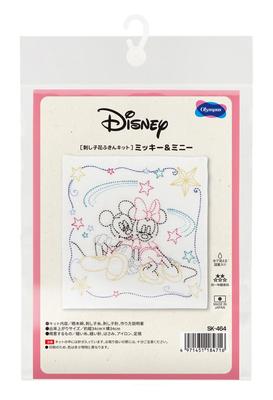 Olympus Sashiko Flower Dishcloth Kit DisneyPixar Mickey & Minnie SK-464