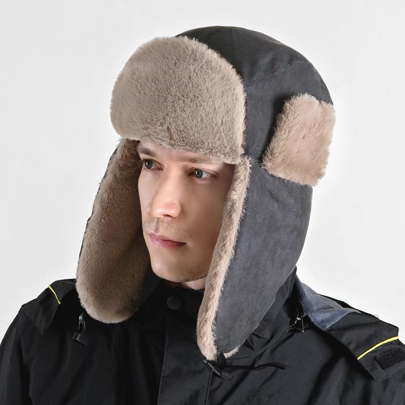Winter hats, warm men's and women's outdoor cold and windproof deerskin fleece, fleece thickened ear caps, ski caps