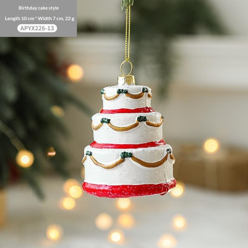 Christmas Colored Shaped Ball Christmas Tree Decor Pendant Christmas Gift Bag Car House Snowman Garland Pendant Christmas Decor