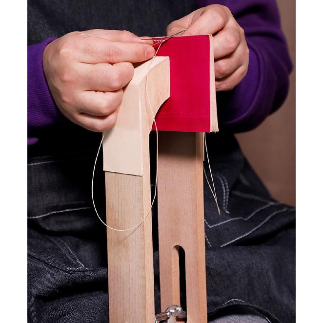 Tosnail Wood Leather Craft Hand Stitching Pony Horse Leather Clamp with Pre Wrapped Leather Clamp