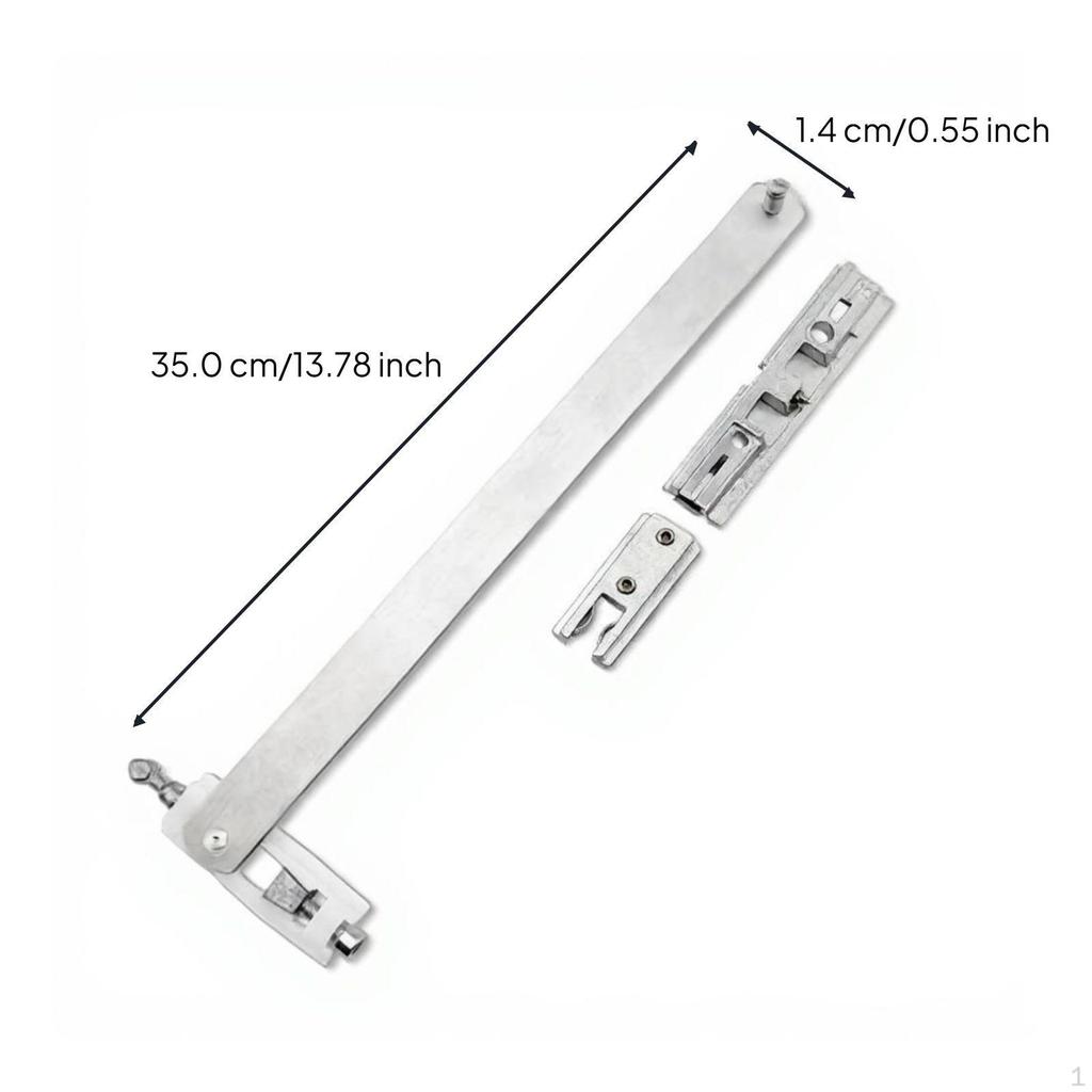 Hinge Damper, Robust Sturdyduty Glass Door Hardware, Adjustable Glazing Accessory Silver