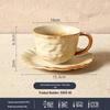 Wabi-Sabi Ceramic Coffee Cup & Saucer Set: Exquisite, High-End Latte Cup Perfect for Afternoon Tea