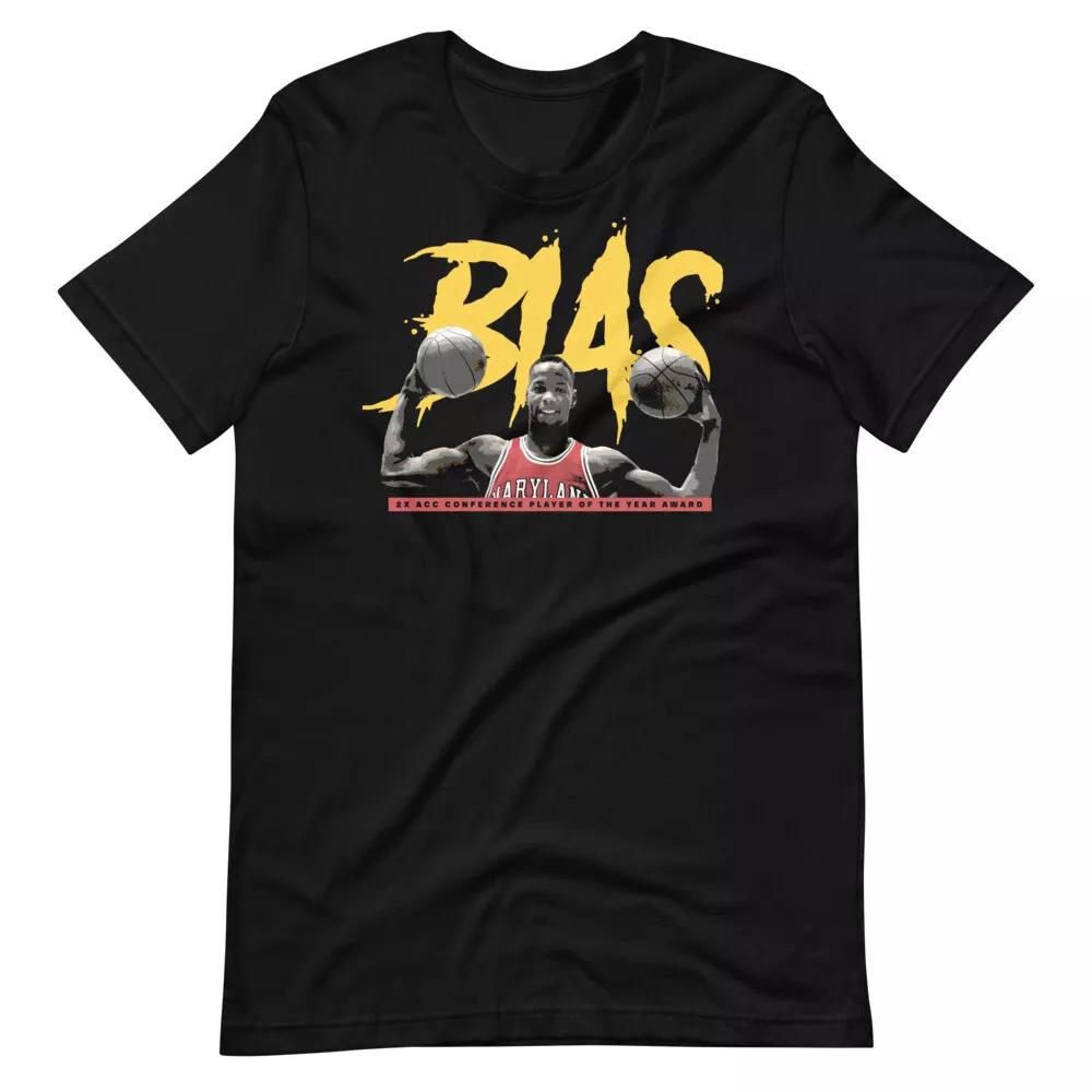 

LEN BIAS Basketball Black Tee Short-Sleeve Unisex T-Shirt 4XL