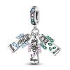 Fit Panoriginal Braceletscopper Valentine'S Day Couple Love Flower Charm Beads Diy Jewelry Souvenir Gift