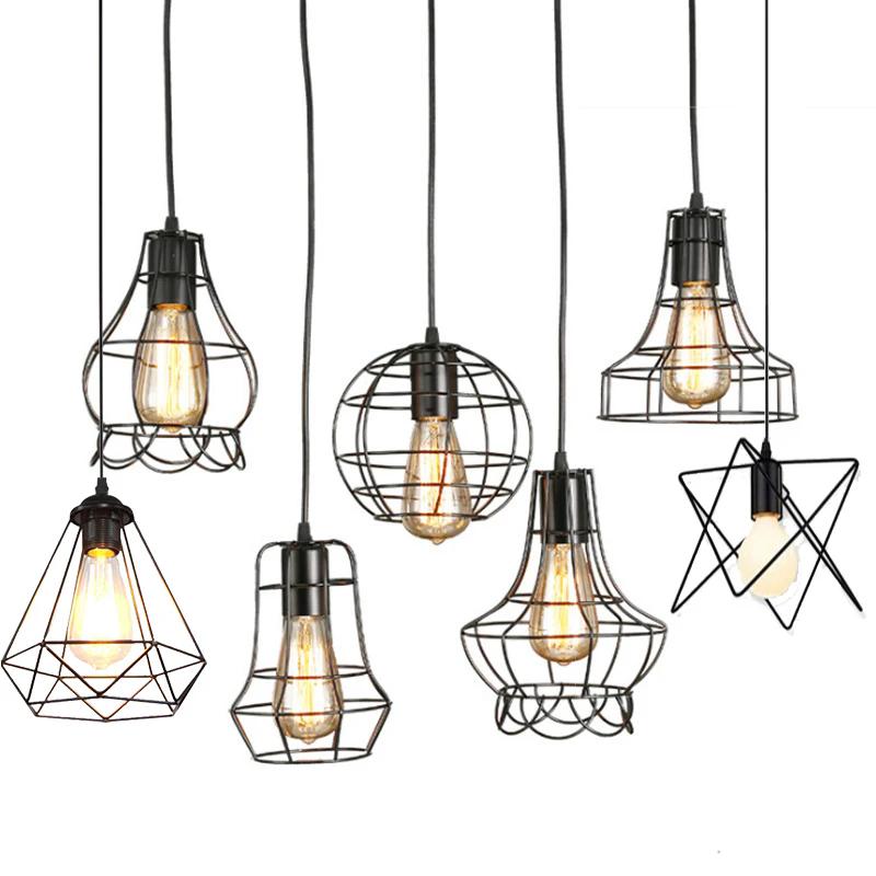 Retro industrielle schwarze Pendelleuchten E27 für Küche, Wohnzimmer, Restaurant