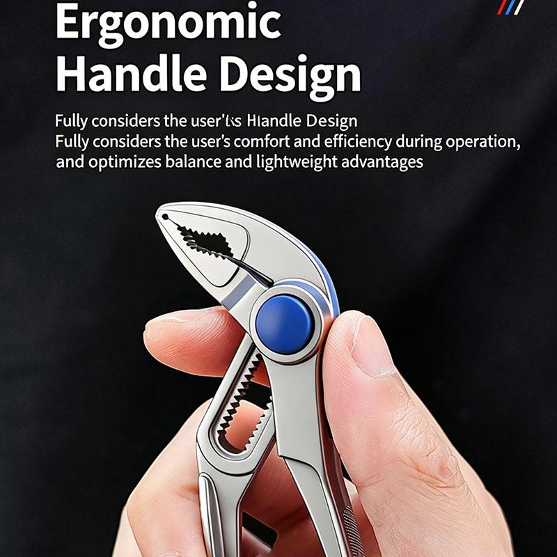 Multi Functional Mini Portable Wrench Water Pipe Clamp Push Lock V-shaped Clamp Quick Adjustable Pliers Mini Slot Joint Pliers