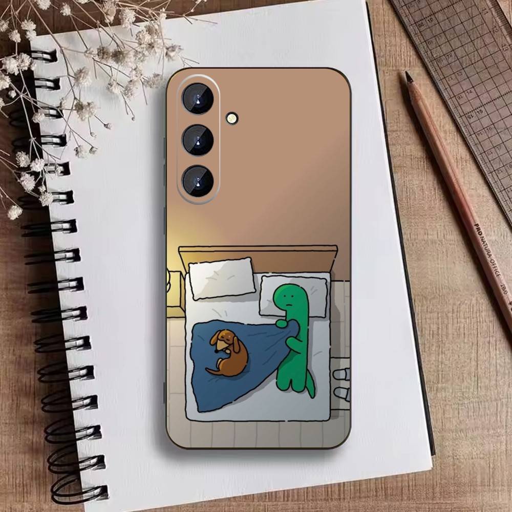 J-JOGUMAN Studio Dinosaur Cut Phone Case For Samsung Galaxy A73,A72,A71,A70,A52,A51 Others Soft Black Cover