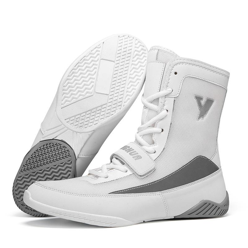 New Boxing Shoes Men's Sanda Shoes High-top Fighting Training Shoes Wrestling Shoes Fall Boots One Piece 2025