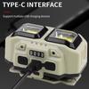 Potente linterna frontal LED recargable por USB, linterna frontal impermeable, luz para acampar, pescar y minería