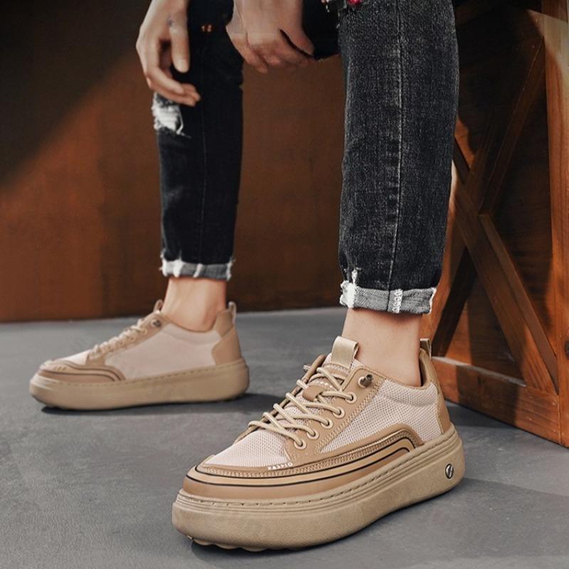 2026 Autumn New Men's Mesh Breathable Casual Low Top Sports Shoes Fashi Niche Designed Versatile Comfortable Platform sneakers