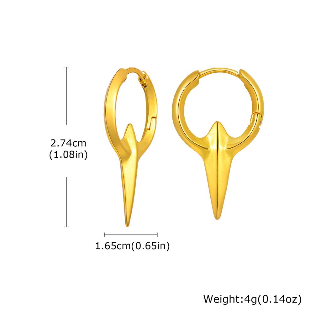 Vnox Personality Cool Mens Hoop Earrings, Silver Color Metal Hoops, Punk Hiphop Piercing Ear Jewelry