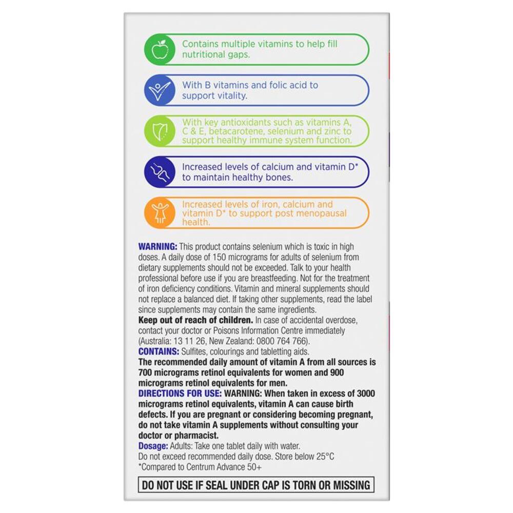 Centrum For Women 50+ 90 Tablets 3ea