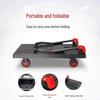 Folding PP Flatbed Cart with Silent Wheels