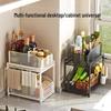 Étagère de Rangement pour Évier de Cuisine Extractible - Conception à Plusieurs Niveaux