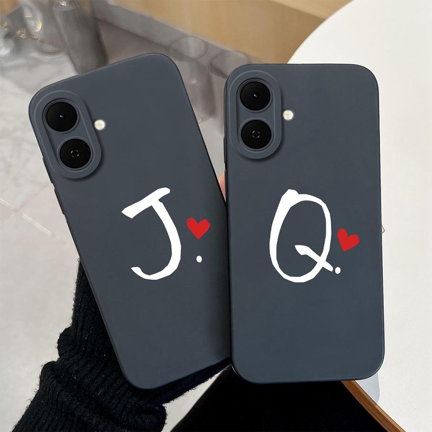Pink Black Couple Style Phone Cover For Tecno Spark Go 2 3 1 1S Case Simple Letter Housing Soft Silicone Anti Slip Durable Shell