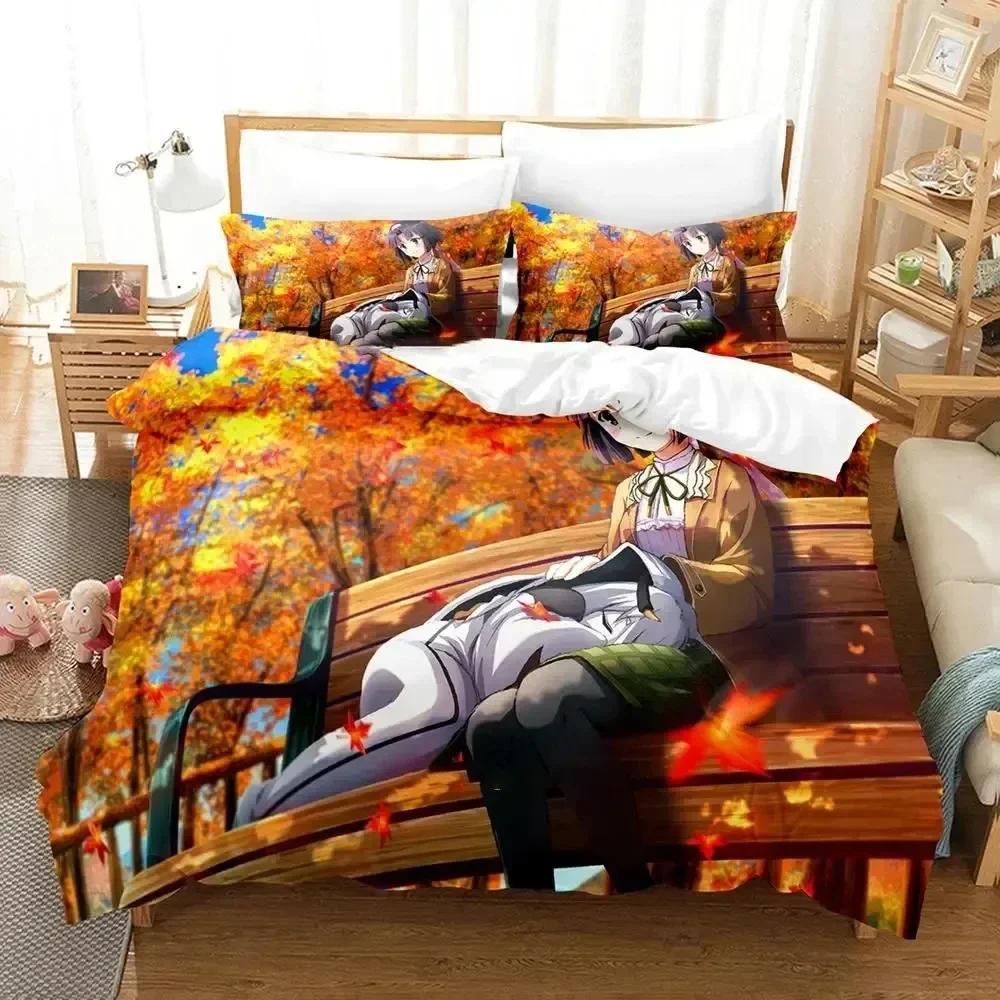 3D Anime Toji no Miko Kanami Etou Bedding Set Printed Bed Set With Pillowcase Duvet Cover Soft Queen King Size Bedclothes Home 70x133cm 2pcs