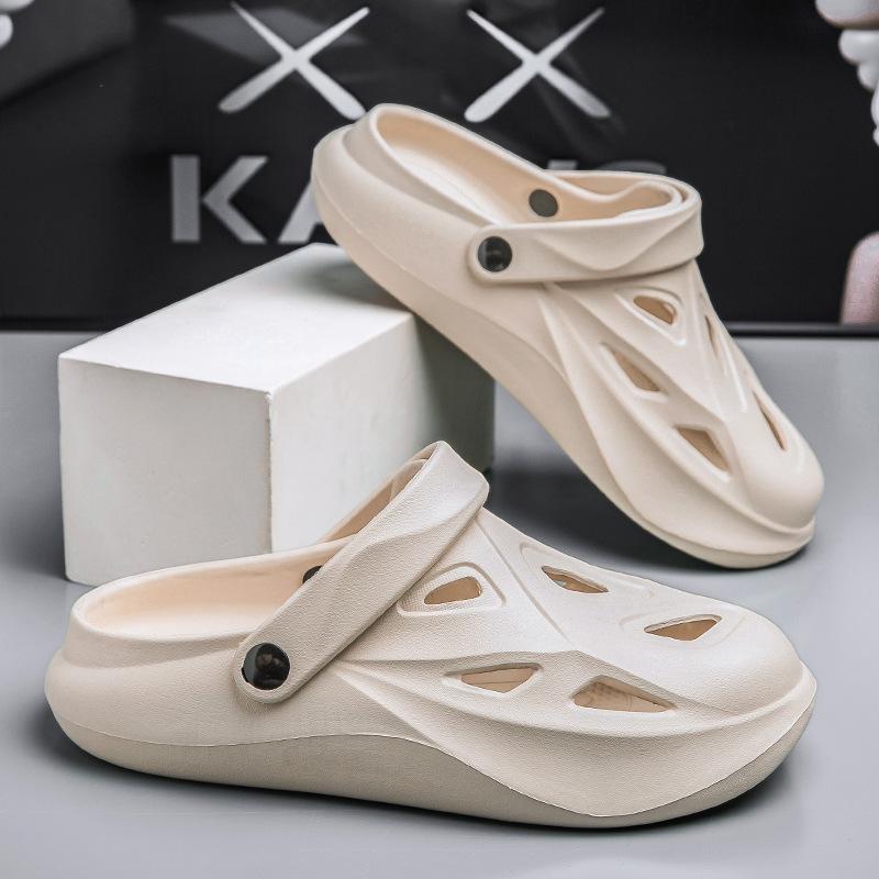

Men s hole shoes bag head slippers men s summer home indoor sandals men s beach shoes wear cool slippers men 44-45
