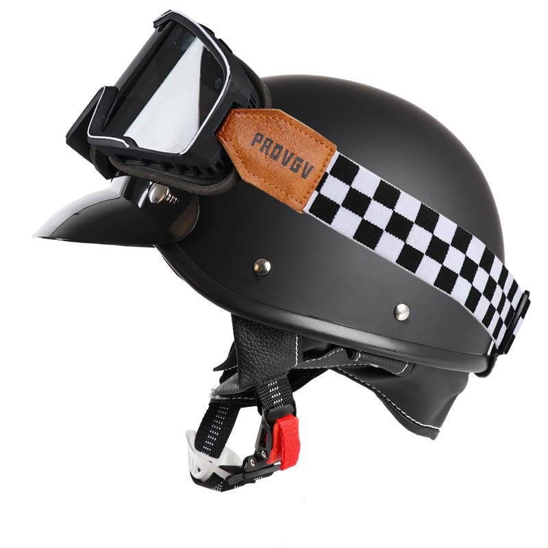 VGV Japanese Vintage Helmet Motorcycle Helmet Cruiser Half Helmet Men Women Adult Child All Seasons Summertime Simple Classic